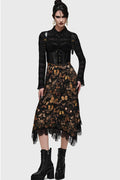 Killstar Mortelle Moth Midi Rok Multi – volledige outfit op model