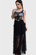 Killstar Witches' Sabbath Corset Top Multi – volledige outfit op model