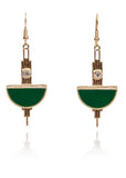 Love Vintage Art Deco Oorbellen Emerald
