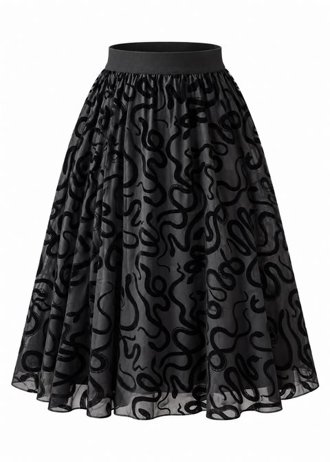Witchwood Serpentine Snake Rok Zwart – ghost productbeeld