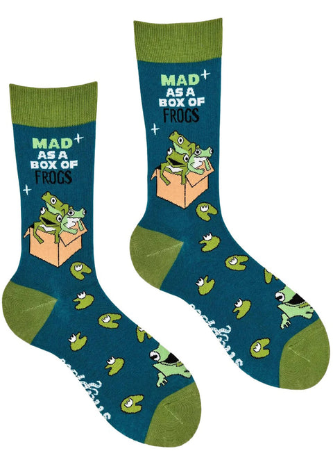 Soctopus Mad As A Box Of Frogs Sokken Blauw Groen