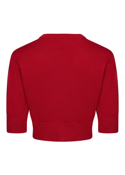 Succubus Clothing Cleo 50's Cardigan Dark Red