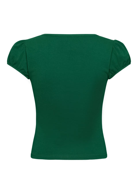 Succubus Clothing Clara 50s Top Dark Green