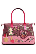 Vendula London Sewing Box Scrapbook Bonnie Weekender Tas - vooraanzicht
