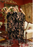 Aratta Holiday Garden Burn-Out Velvet Kimono Zwart