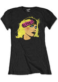 Band Shirts Girlie Blondie Punk Logo T-Shirt Zwart