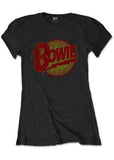 Band Shirts David Bowie Diamond Dogs Girlie T-Shirt Zwart
