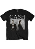Band Shirts Johnny Cash Mug Shot T-Shirt Zwart