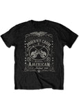 Band Shirts Johnny Cash American Rebel T-Shirt Zwart