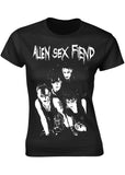 Band Shirts Alien Sex Friend Band Girly T-Shirt Zwart