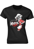 Band Shirts Misfits Waitress Girlie T-Shirt Zwart