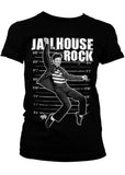 Band Shirts Elvis Presley Jailhouse Rock Girly T-Shirt Zwart
