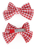 Banned Polly Gingham 50's Haarclip Rood