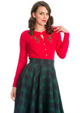 Banned Holly Go Lightly 50's Cardigan Rood
