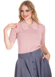 Banned Bow Delight 40's Jumper Blush