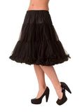 Banned 50's Petticoat Knie Lengte Zwart