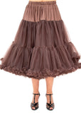 Banned 50's Petticoat Lang Chocolade Bruin