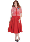 Banned Polly May 50's Swing Rok Rood