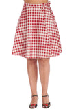 Banned Cherry Check 50's Rok Rood