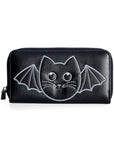 Banned Wendigo Bat Cat Portemonnee Zwart