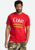Brixton x Coca Cola Heren Having Fun T-Shirt Rood