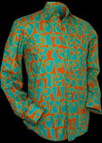 Chenaski Heren Moloko 70's Shirt Oranje Geel