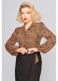 Collectif Jerry Leo 40's Blouse Luipaard