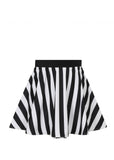 Collectif Beetle Stripe 60's Bikini Rokje met Broekje Zwart Wit