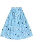 Collectif Mariana Poodle Parade 50's Swing Rok Licht Blauw
