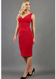 Diva Catwalk Banbury 50 's Pencil Jurk Rood