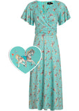Dolly & Dotty Donna Carousel 40's Jurk Turquoise