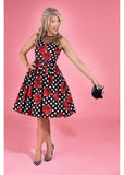 Dolly & Dotty Elizabeth Roses and Polkadots 50's Swing Jurk