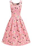 Dolly & Dotty Amanda Cupcake 50's Swing Jurk Roze