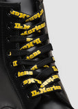 Dr. Martens Logo Platte Veters 8 Veterogen Zwart met Geel