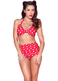 Esther Williams Polkadot Bikini Topje Rood