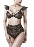 Grey Velvet Gabriella Lace Set Zwart