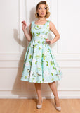 Hearts & Roses Andrea Floral 50's Swing Jurk Groen