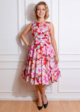 Hearts & Roses Charlie Floral 50's Swing Jurk Rood