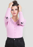 Hell Bunny Spider 50's Cardigan Roze