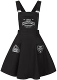 Hell Bunny Samara Ouija 60's Pinafore Jurk Zwart