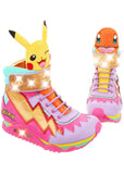 Irregular Choice Pokémon Flames and Bolts High Tops Sneakers Roze