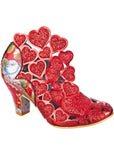 Irregular Choice Meile Hearts Floral 50's Pumps Rood