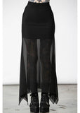 Killstar Death Star Mesh Maxi Rok Zwart