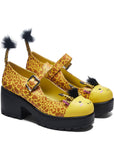 Koi Footwear Tira Grazing Giraffe Mary Janes Pumps Geel
