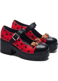 Koi Footwear Tira Lucky Ladybird Ladybug Mary Janes Pumps Rood