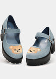 Koi Footwear Bear Denim Mary Janes 60's Pumps Blauw