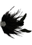 Love Vintage Feather 20's Haarclip Zwart