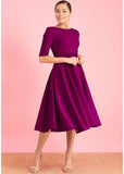 Pretty Dress Company Hepburn 50's Swing Jurk Berry Paars