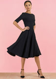 Pretty Dress Company Hepburn 50's Swing Jurk Zwart