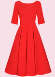 Pretty Dress Company Hepburn 50's Swing Jurk Rood